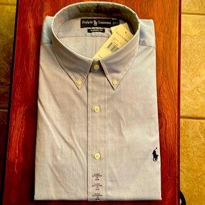Ralph Lauren classic fit dress shirt new with tags light blue size 17